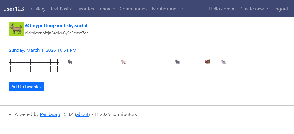A screenshot of Pandacap's "View Bluesky Post" page